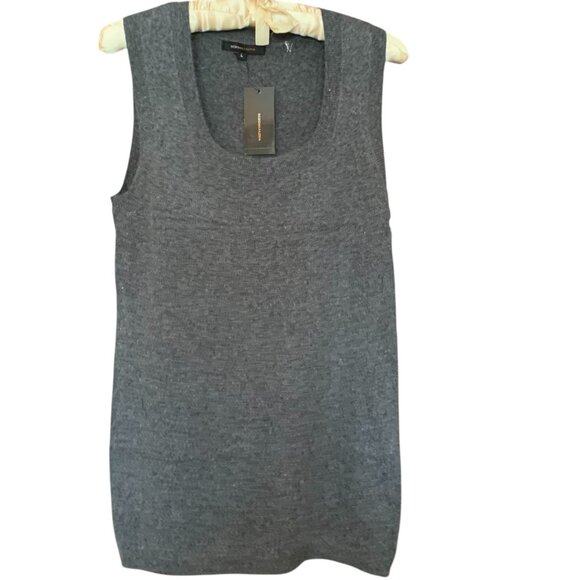 Wool bland  knit scoop neck tank top - Picture 2 of 6